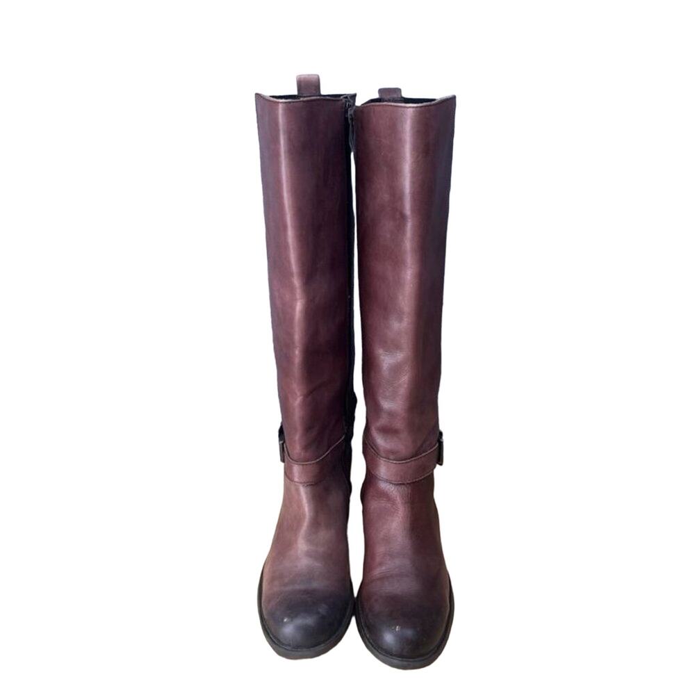 Vince Camuto Boots Womens 6.5M Brown Kristini Knee High Riding
